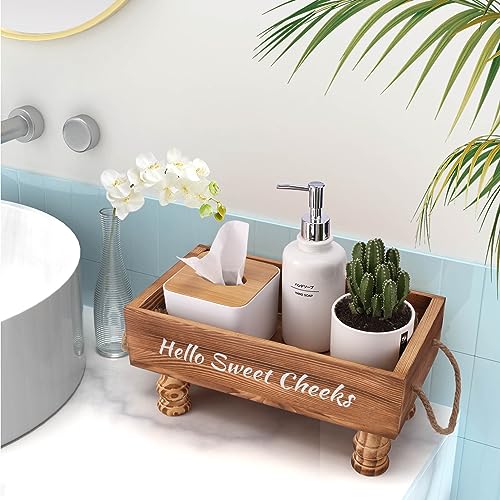 Funny Wood Box Over The Toilet Bathroom Storage (Brown)