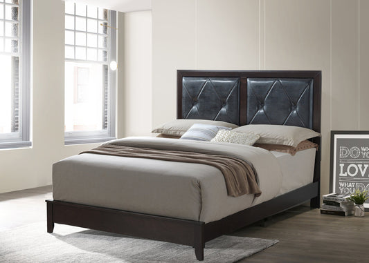 Primo Tufted Faux Leather Upholstered King Panel Bed - Final Clearance