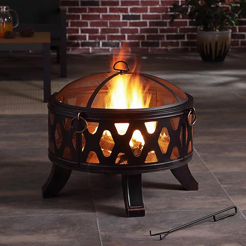 23.62'' H x 26.18'' W Steel Wood Burning Outdoor Fire Pit