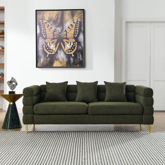 Green Teddy 3-Seater + 2-Seater Combination Sofa