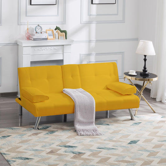 66.9” Futon Sleeper Sofa Bed Polyester Blend