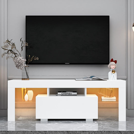 Entertainment TV Stand Base Stand with LED Light Cabinet.