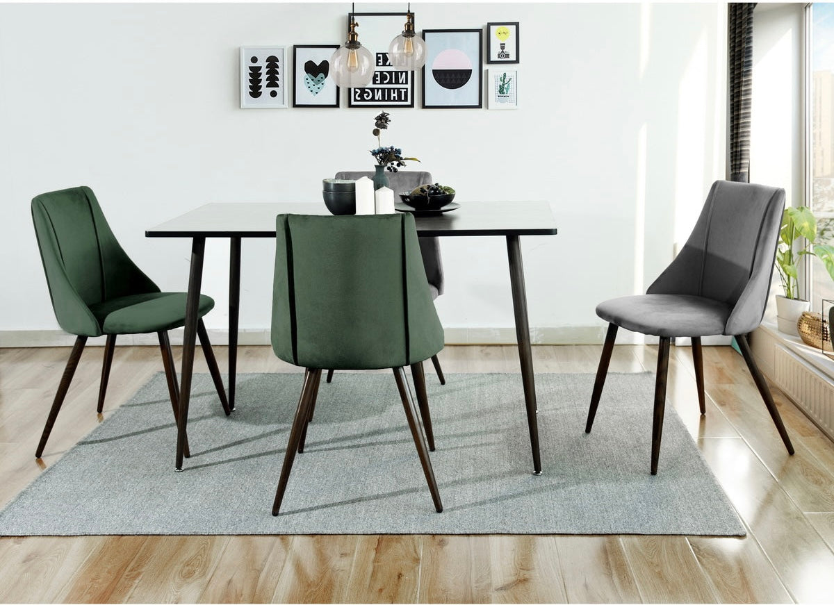 Velvet Upholstered Side Chair/Dining Chair (Set of 2)