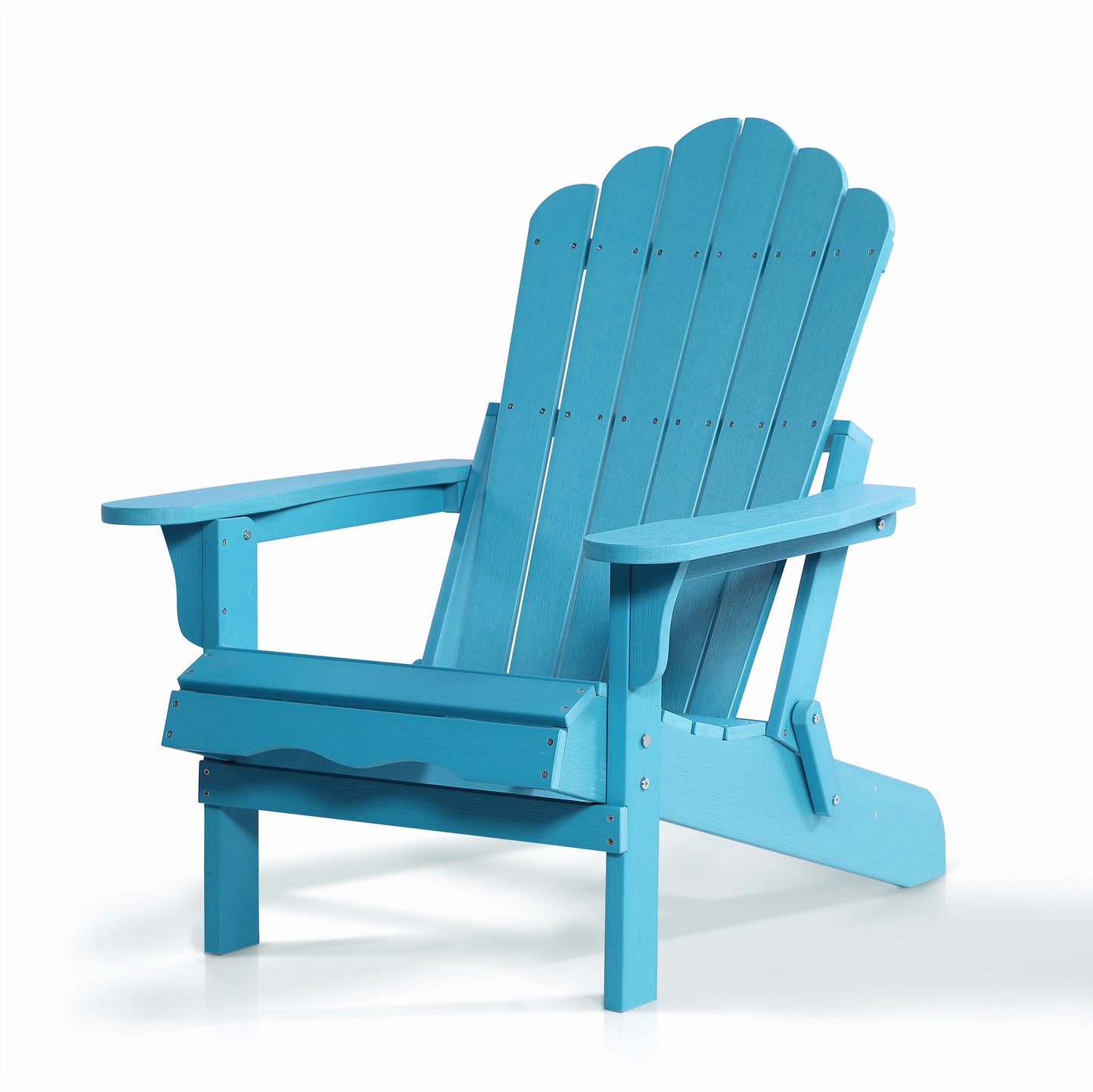Henninger Plastic Folding Adirondack Chair Dark Brown Oak