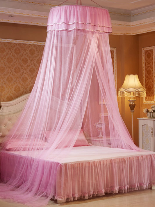 1pc Polyester Mosquito Net Modernist Pink Butterfly Decor Bed Canopy For Bedroom
