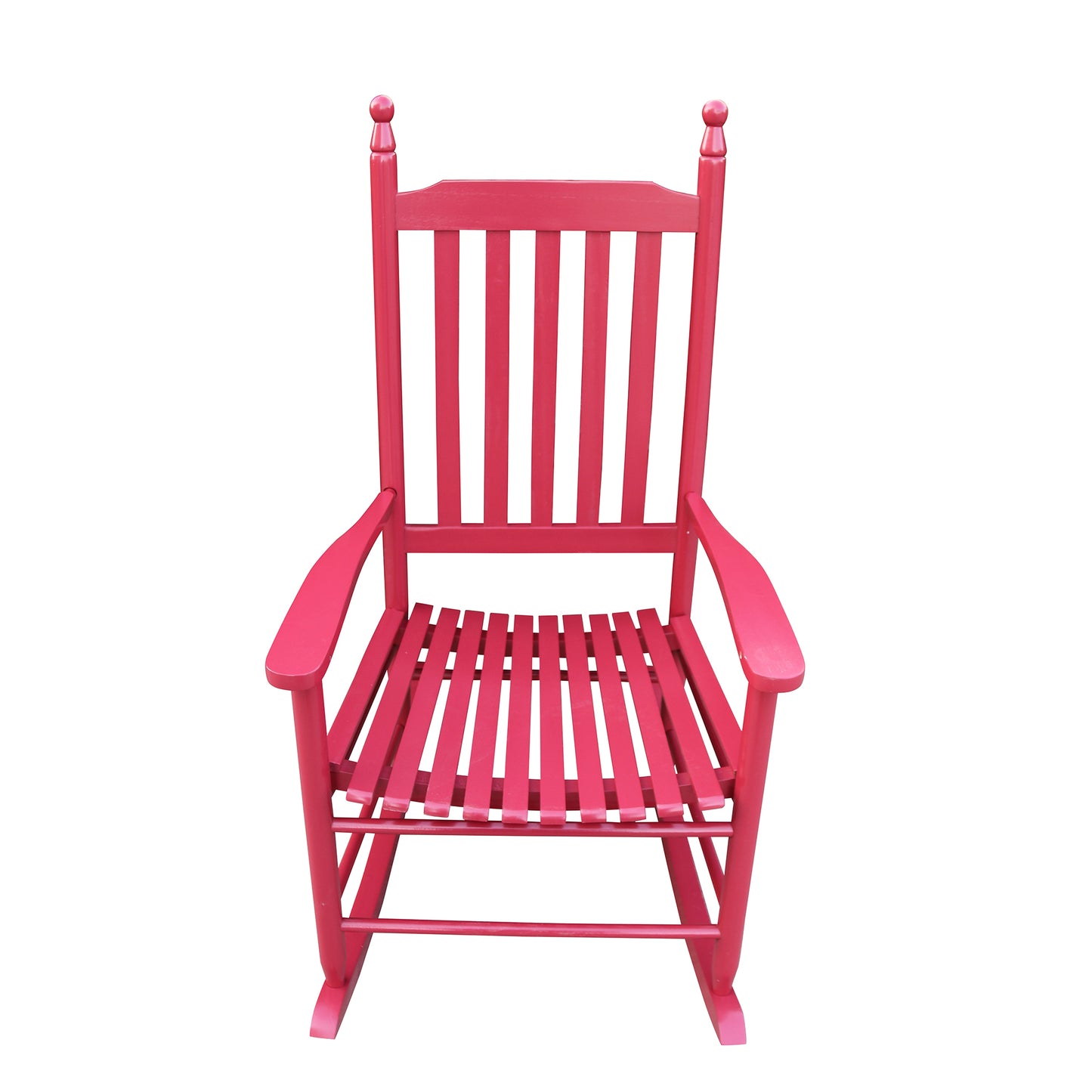 Wooden Porch Rocker Chair, Red