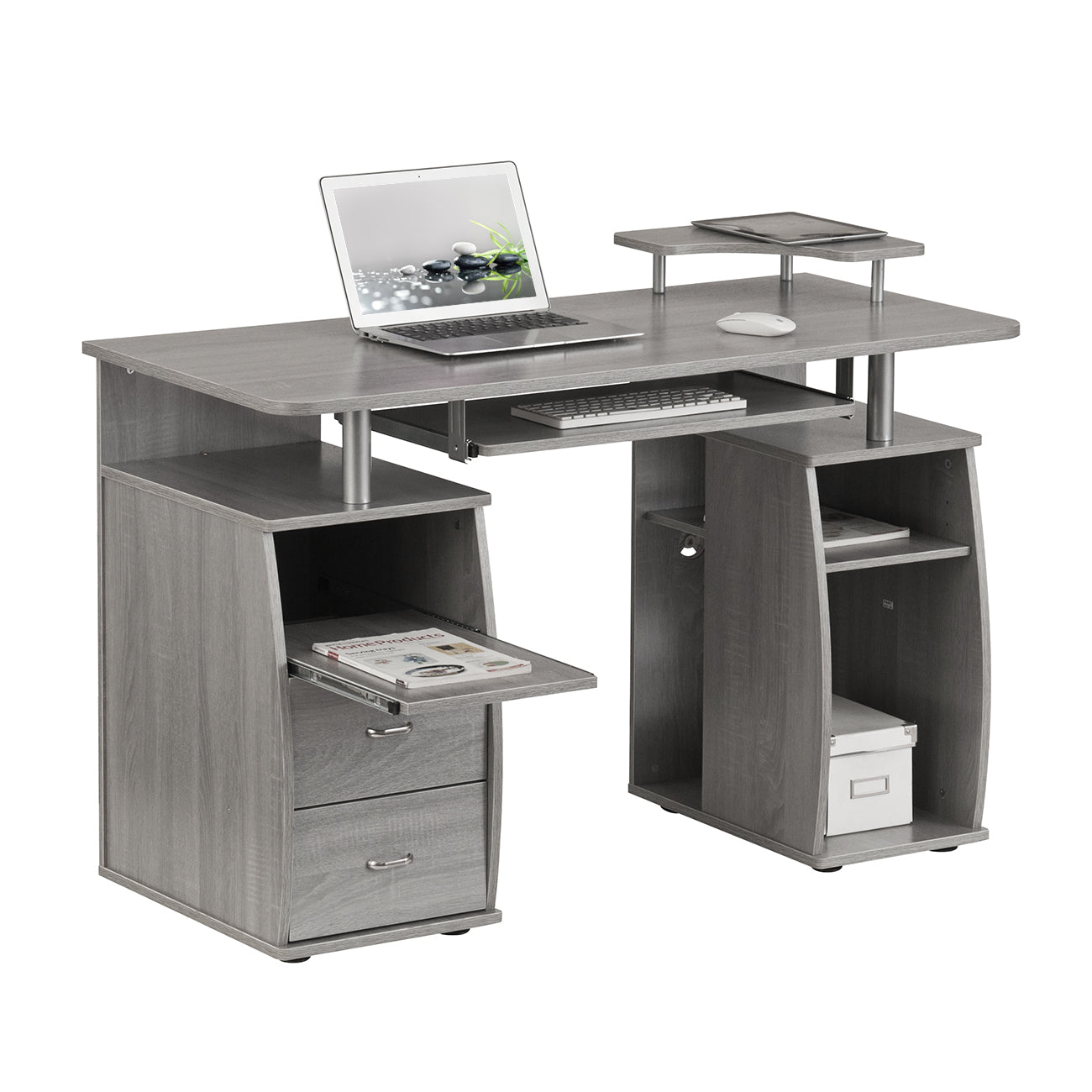Complete Computer Workstation Desk, Grey