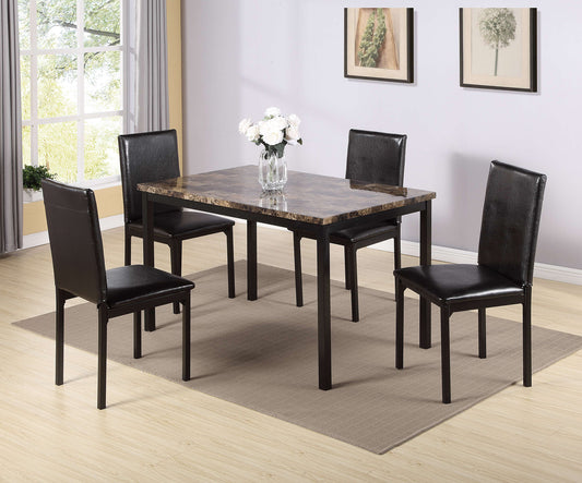 Dining Table and Chairs, Black