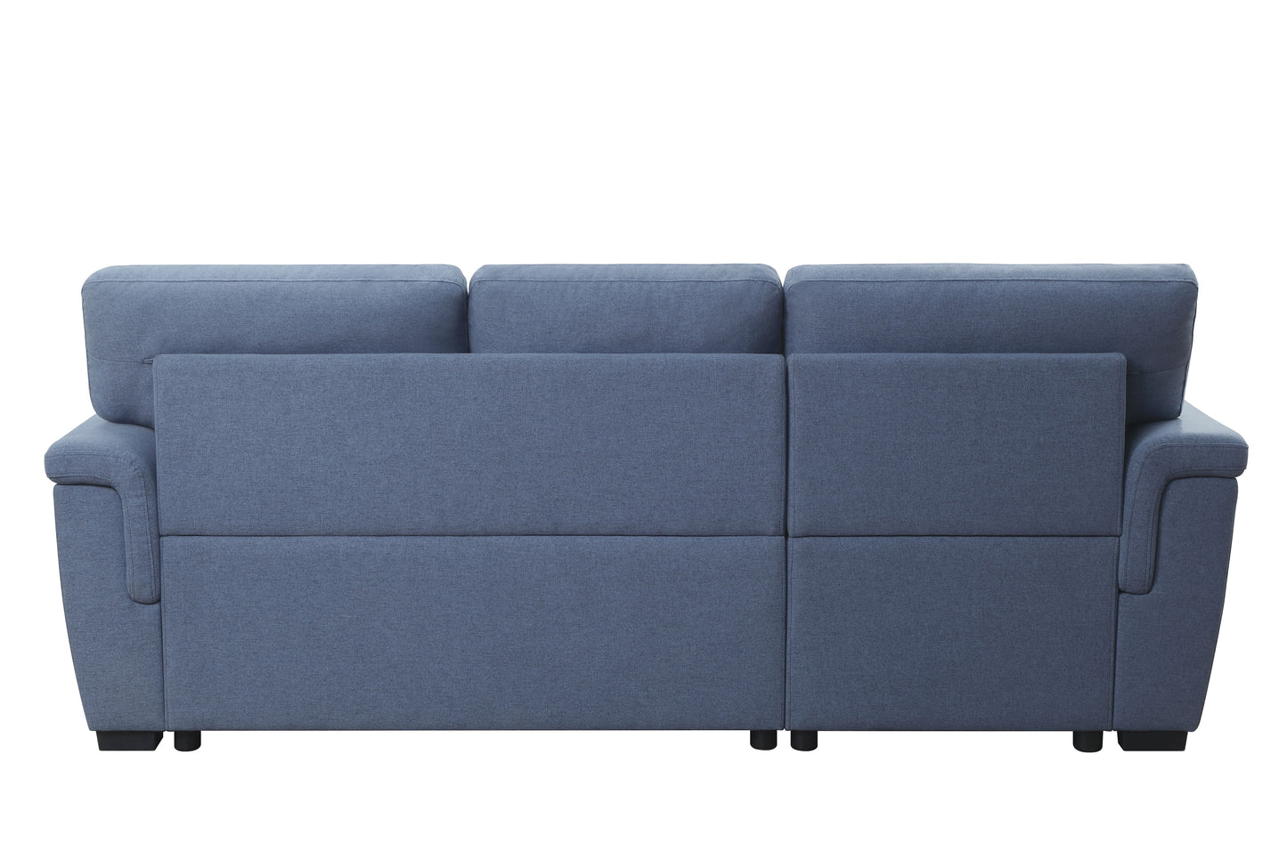 Noemi Reversible Sleeper Sectional Sofa, Blue Fabric