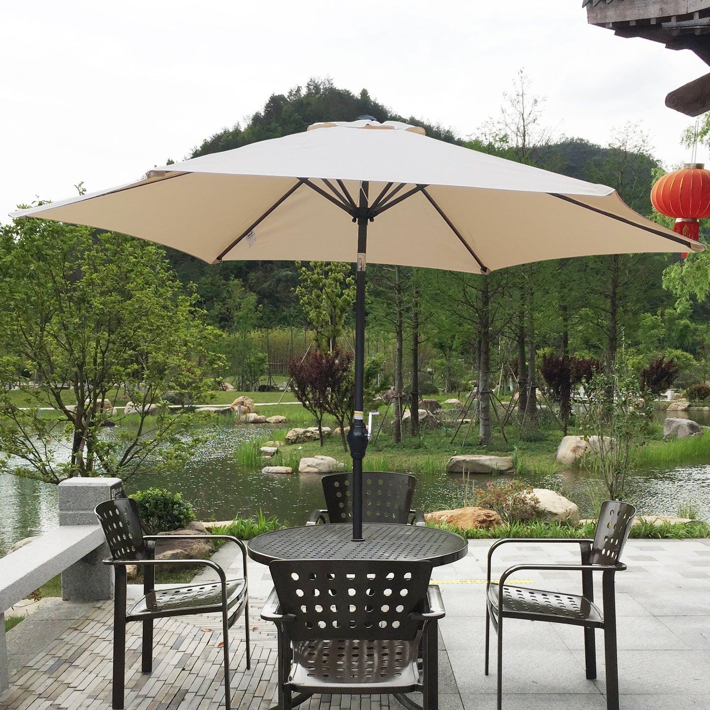 Weather-Resistant, Polyester Canopy Aluminum Pole