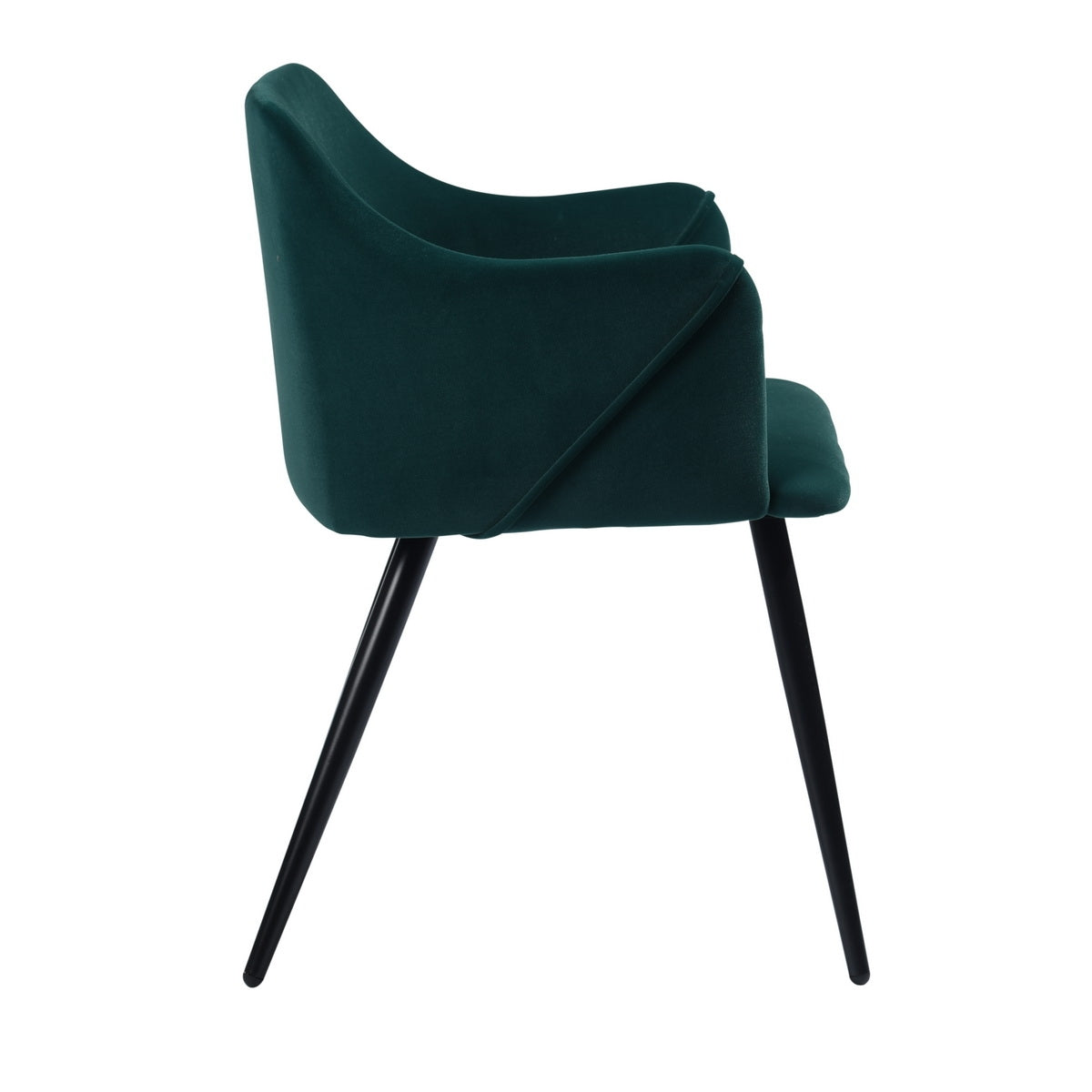 Velvet Arm Scandinavian Style Chair (Set of 2)