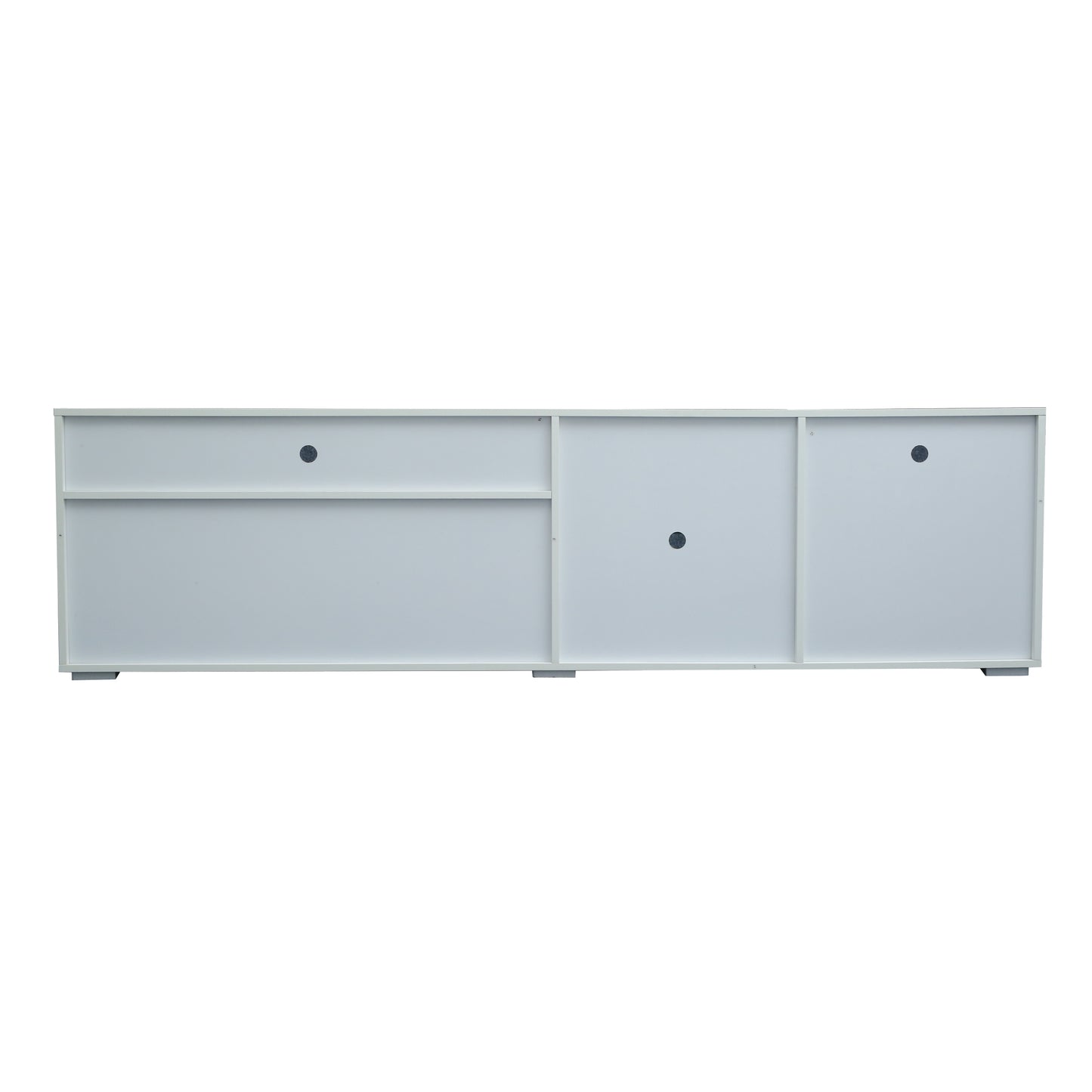 LED TV Stand High Gloss Doors Modern (White)