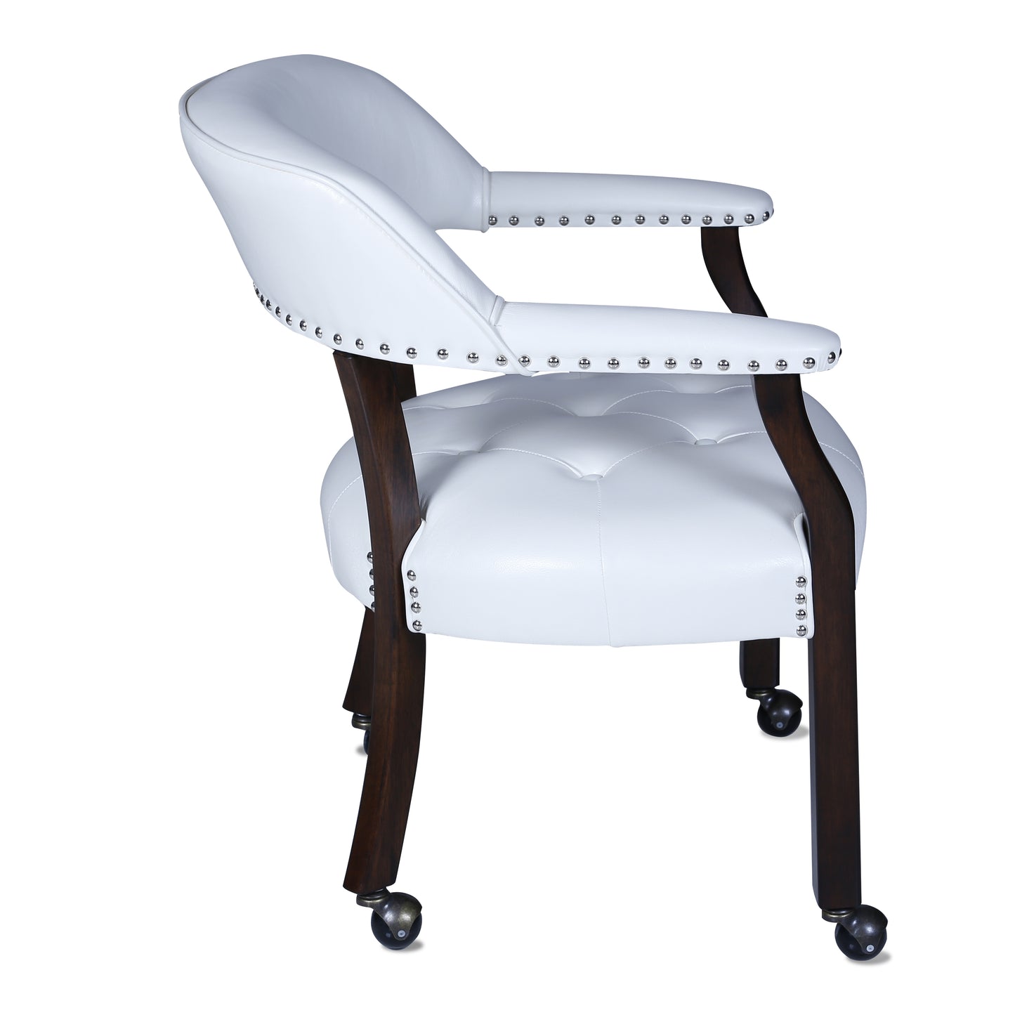 High Elastic Luxury Office Chair With Wheels (White)