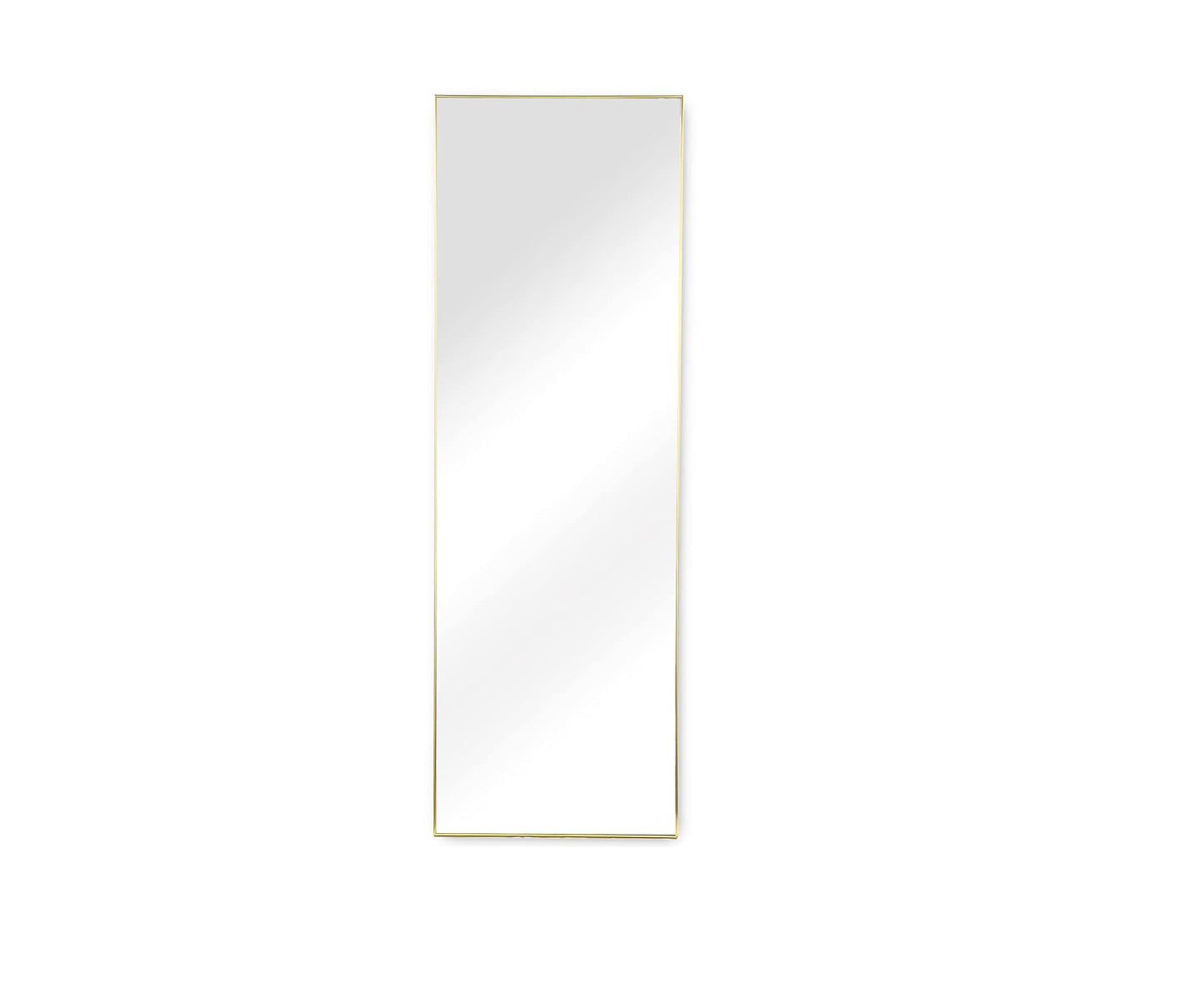 Full Length Floor Mirror with Stand, Aluminium Frame, Gold