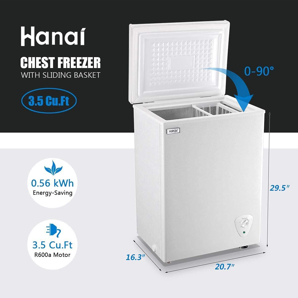 Cubic Chest Freezer Feet with Removable Storage Basket
