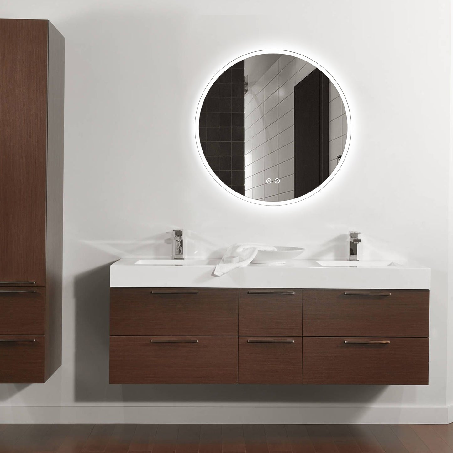 Beveled Frameless Lighted Bathroom / Vanity Mirror