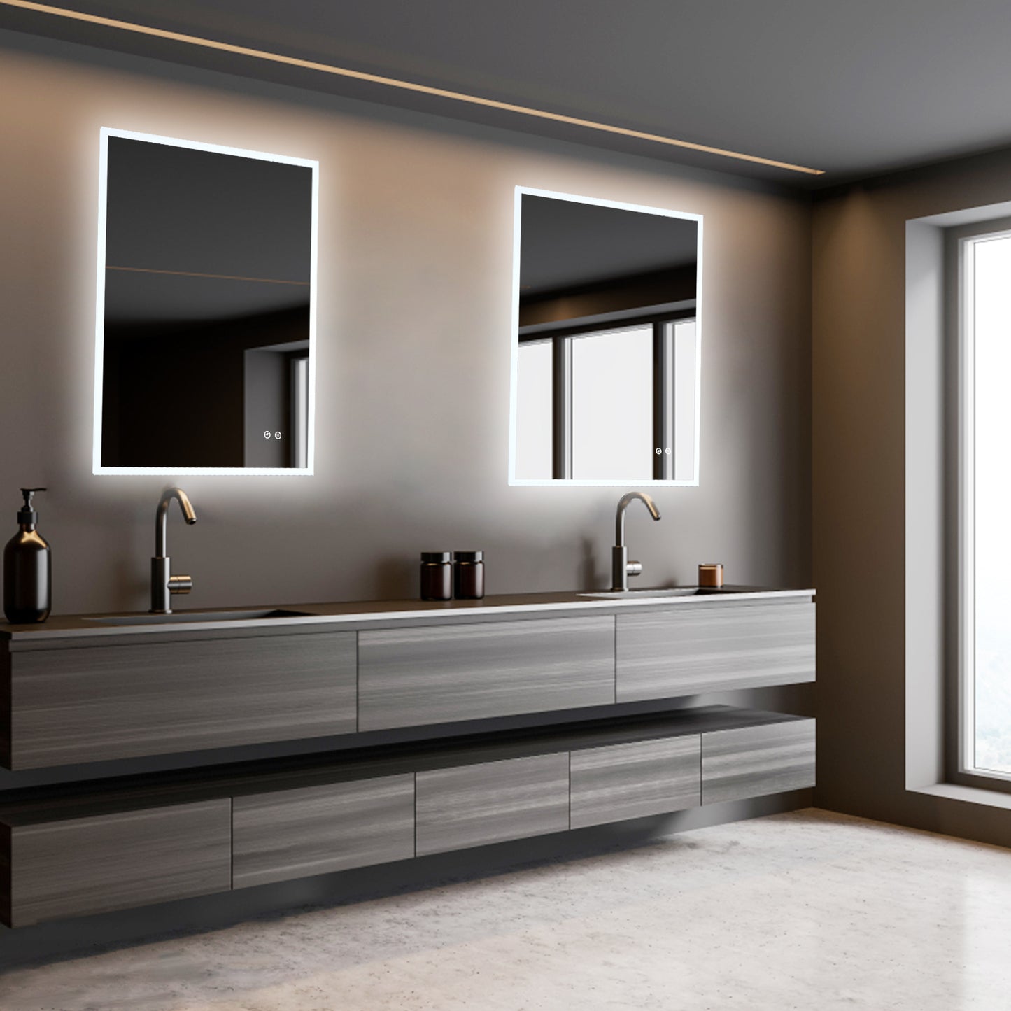 Beveled Lighted Bathroom / Vanity Mirror