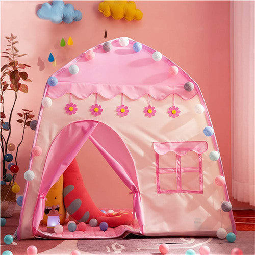 Kids Play Tent Princess Playhouse Pink Castle Play Tent