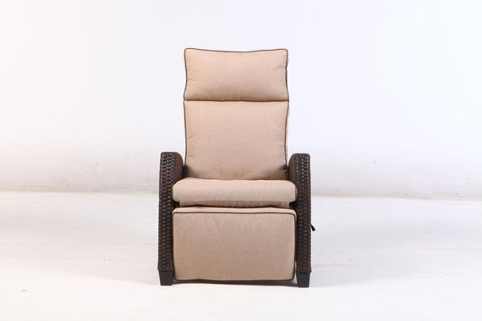Outdoor Rattan Reclining Adjustable Lounge Chair