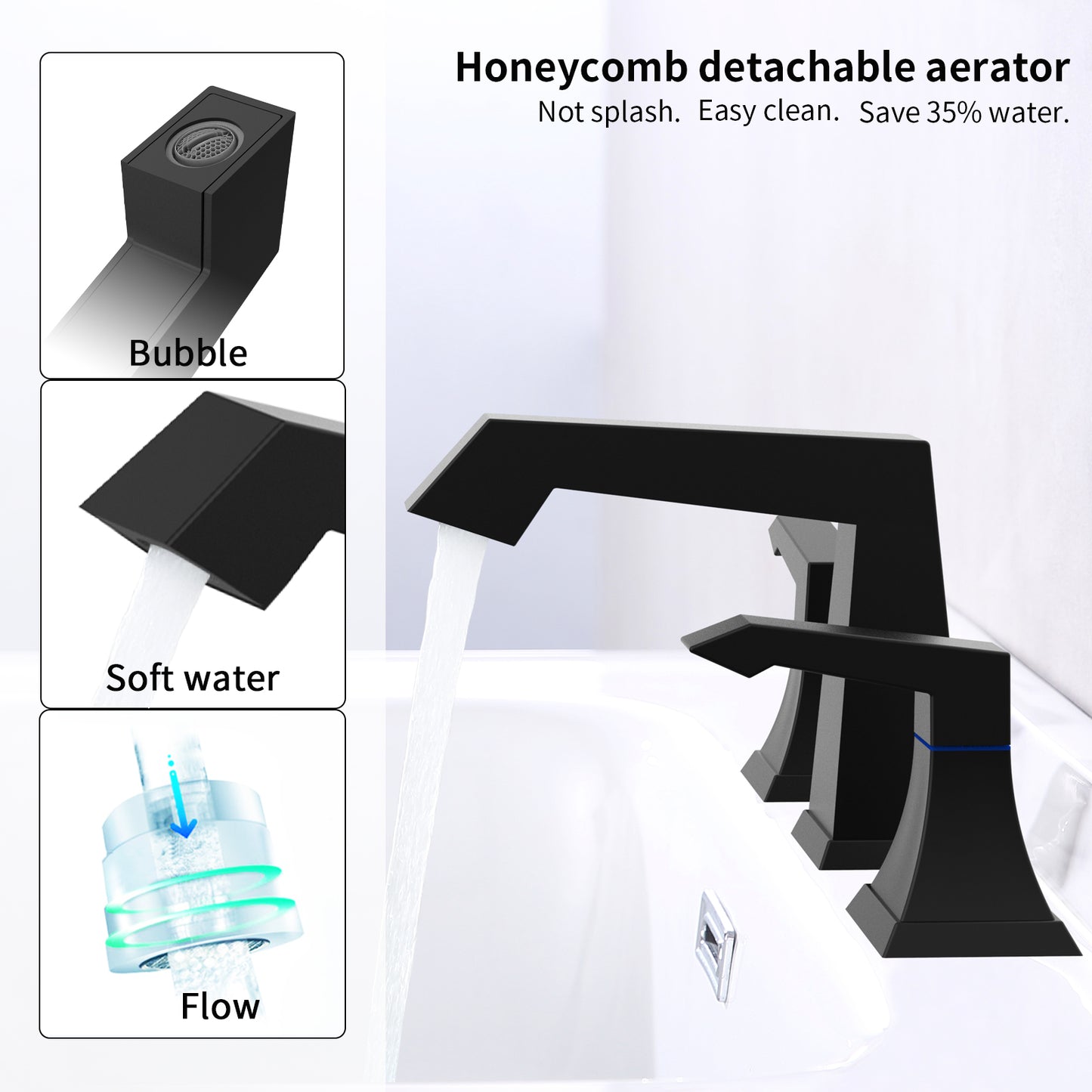2 Handles Heavy Duty 8inch widespread Bathroom Faucet