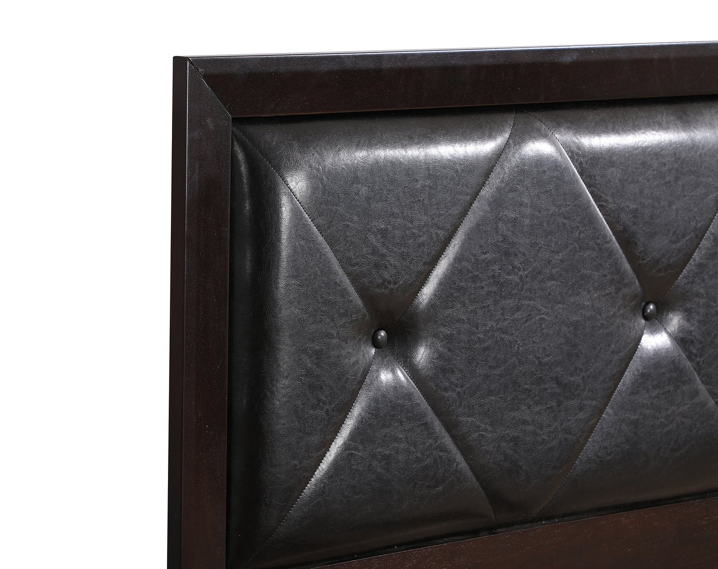 Primo Tufted Faux Leather Upholstered Twin Panel Bed - Final Clearance