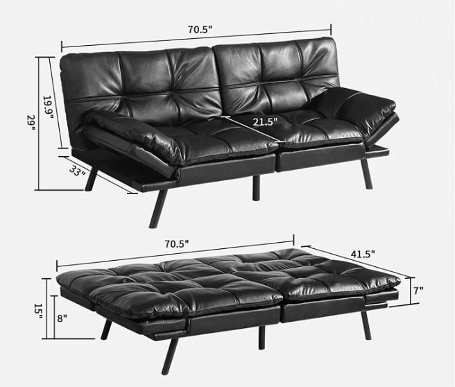 Comtable Armless Sofa Bed