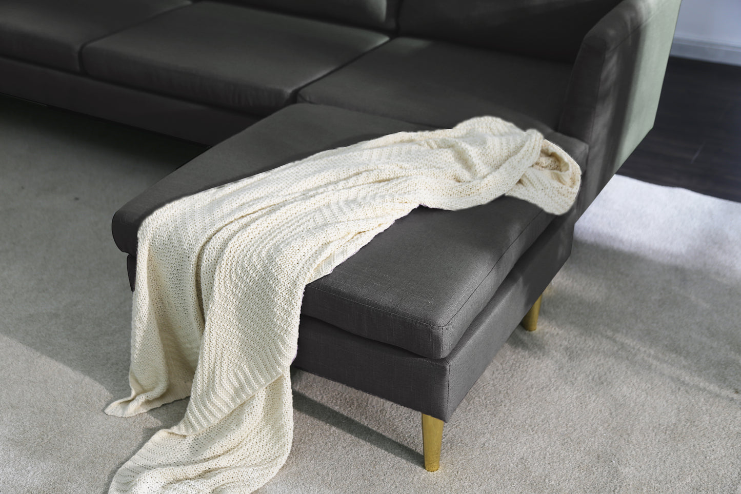 Modern Convertible sectional sofa Polyester