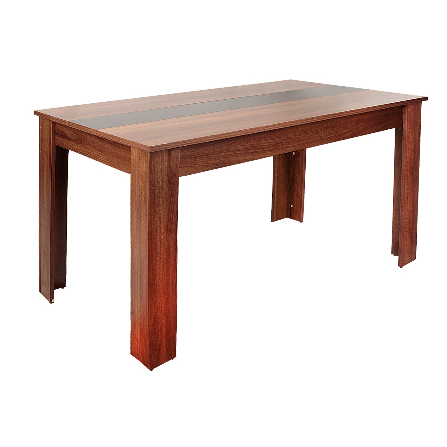 GIVENUSMYF European dining table Height 29.5" Particleboard dark wood with melamine beech wood grain