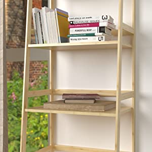 bookshelf bookcase placing rack 5-layer bamboo with drawer office  bedroom