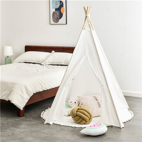 Teepee Tent  Kids - Play Tent  Boy Girl Indoor Outdoor Cotton Canvas Teepee