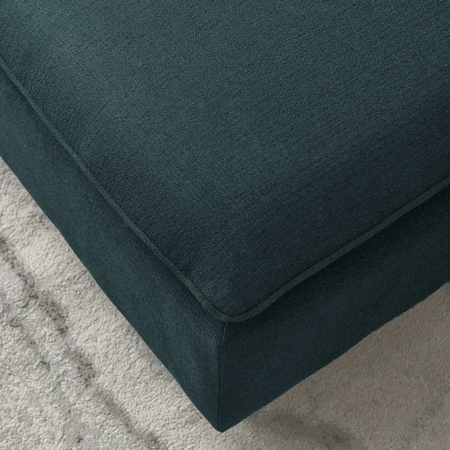 L-Shaped linen sectional sofa with right chaise,Emerald