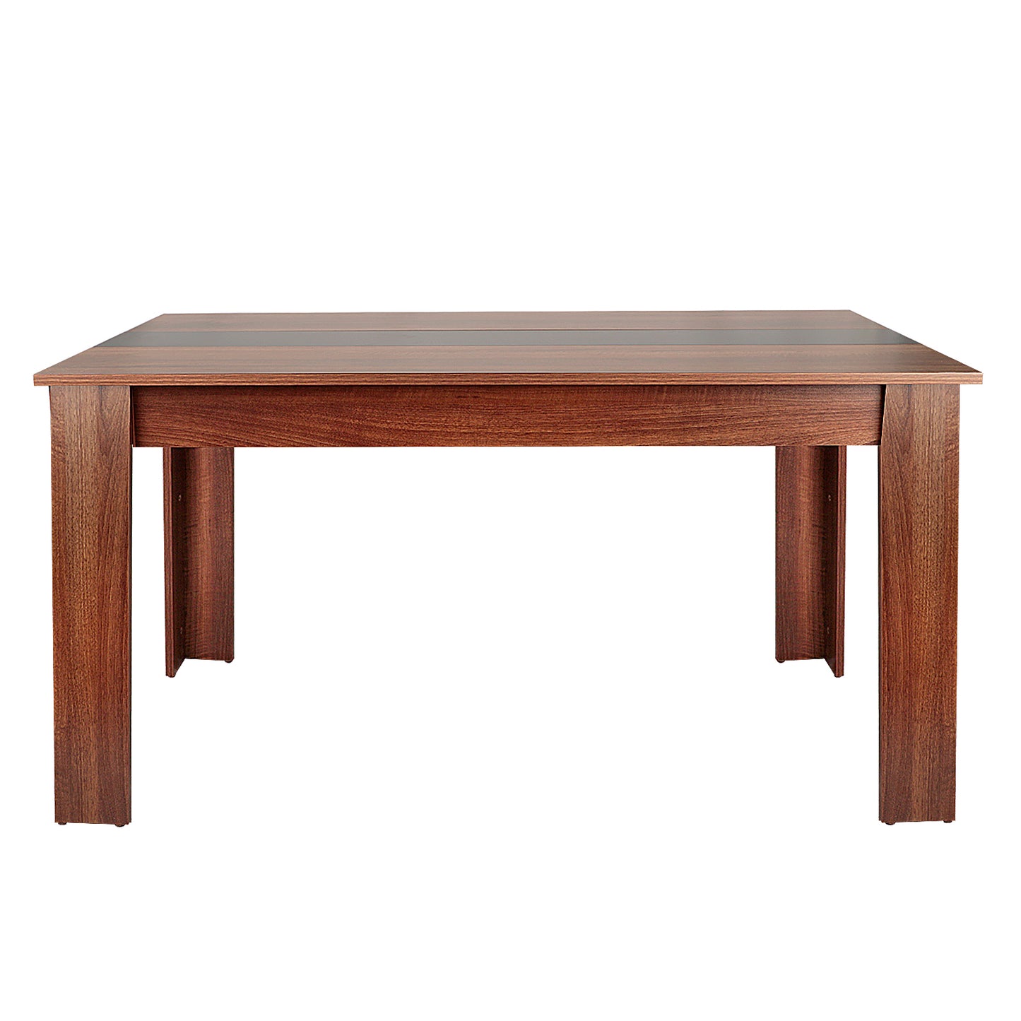 GIVENUSMYF European dining table Height 29.5" Particleboard dark wood with melamine beech wood grain