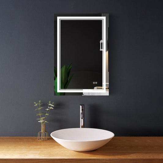 Bathroom LED mirror Anti- fog mirror with button