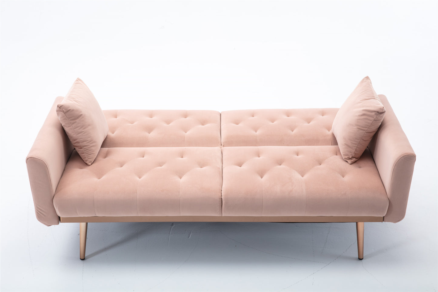 Velvet Sofa , Accent sofa .loveseat sofa with rose gold metal feet